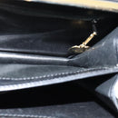 CELINE Shoulder Bag Leather Black Gold Auth fm4568-18