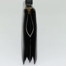 CELINE Shoulder Bag Leather Black Gold Auth fm4568-3