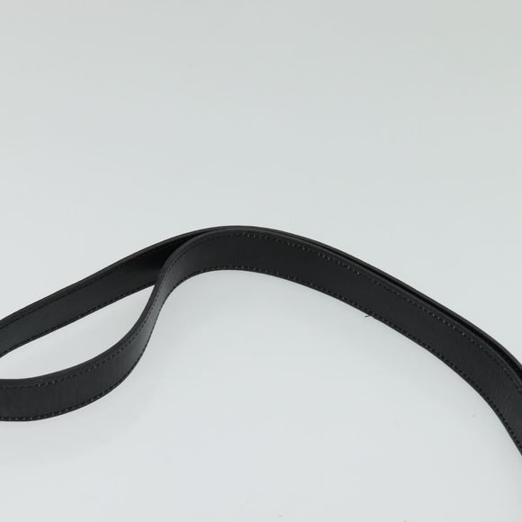 CELINE Shoulder Bag Leather Black Gold Auth fm4568