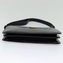 CELINE Shoulder Bag Leather Black Gold Auth fm4568-5