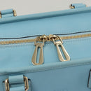 LOEWE Anagram Amazona 28 Hand Bag Leather Light Blue Gold Auth fm4572-9