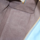 LOEWE Anagram Amazona 28 Hand Bag Leather Light Blue Gold Auth fm4572-11