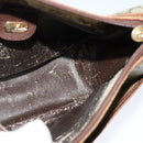 GUCCI GG Supreme Web Sherry Line Shoulder Bag PVC Leather Beige Gold Auth fm4588-19