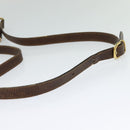 GUCCI GG Supreme Web Sherry Line Shoulder Bag PVC Leather Beige Gold Auth fm4588-7