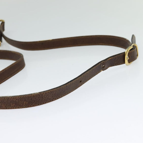 GUCCI GG Supreme Web Sherry Line Shoulder Bag PVC Leather Beige Gold Auth fm4588