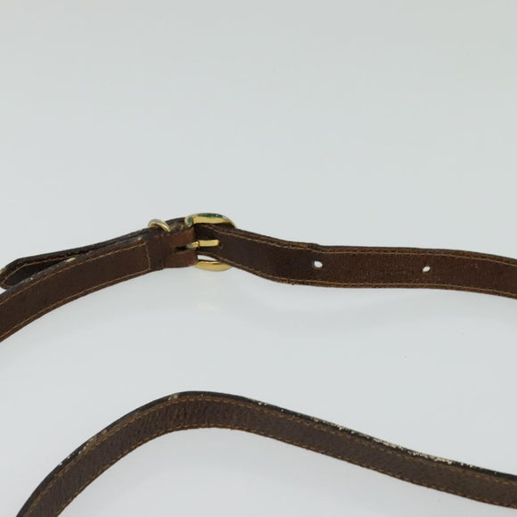 GUCCI GG Supreme Web Sherry Line Shoulder Bag PVC Leather Beige Gold Auth fm4588