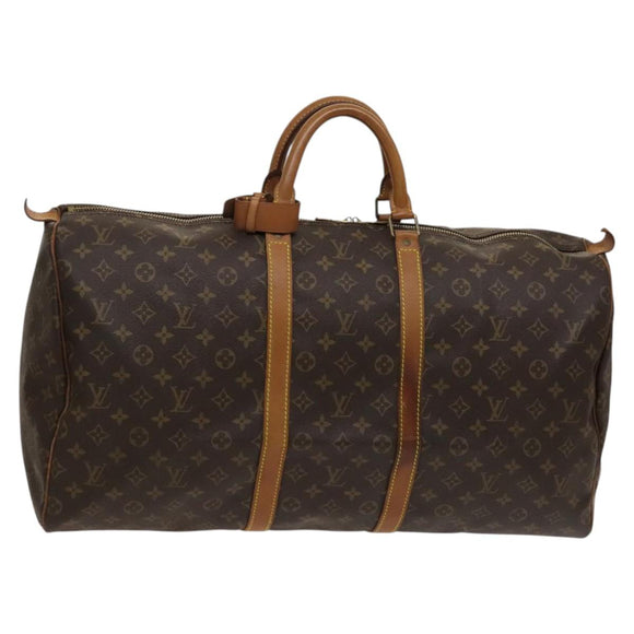 LOUIS VUITTON Monogram Keepall 55 Boston Bag M41424 LV Auth fm4599