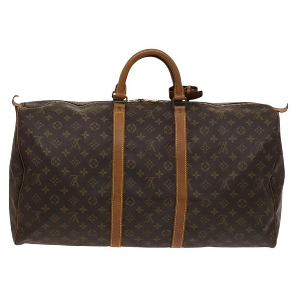 LOUIS VUITTON Monogram Keepall 55 Boston Bag M41424 LV Auth fm4599