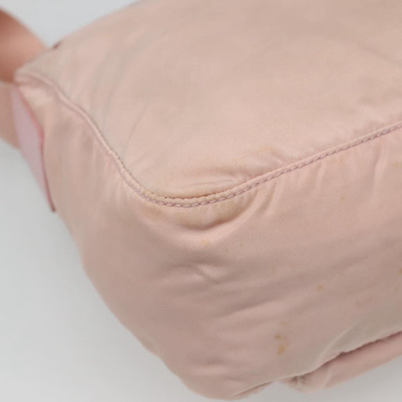 PRADA Shoulder Bag Nylon Pink Silver Auth fm4604