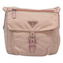 PRADA Shoulder Bag Nylon Pink Silver Auth fm4604-13