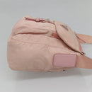 PRADA Shoulder Bag Nylon Pink Silver Auth fm4604-3