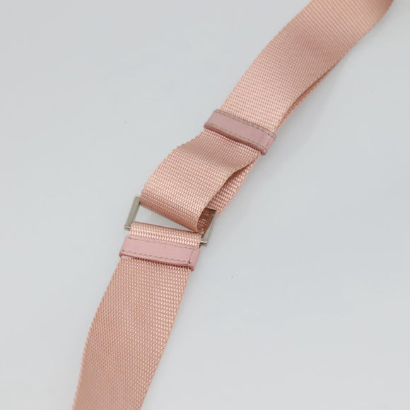 PRADA Shoulder Bag Nylon Pink Silver Auth fm4604