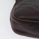 GUCCI Shoulder Bag Leather Wine Red Silver 247400 Auth fm4612-15