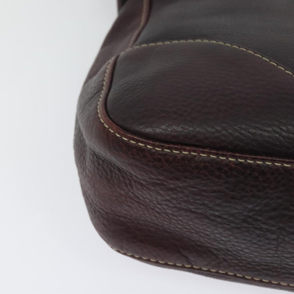 GUCCI Shoulder Bag Leather Wine Red Silver 247400 Auth fm4612