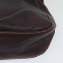 GUCCI Shoulder Bag Leather Wine Red Silver 247400 Auth fm4612-16