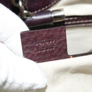 GUCCI Shoulder Bag Leather Wine Red Silver 247400 Auth fm4612-12