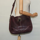 GUCCI Shoulder Bag Leather Wine Red Silver 247400 Auth fm4612-20