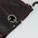 GUCCI Shoulder Bag Leather Wine Red Silver 247400 Auth fm4612-6