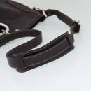 GUCCI Shoulder Bag Leather Wine Red Silver 247400 Auth fm4612-7