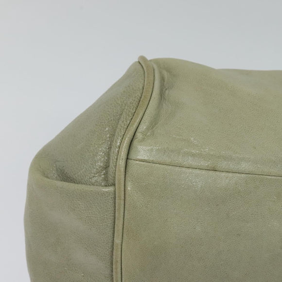 Chloe Etel Hand Bag Leather 2way Gray Gold 01 11 50 Auth fm4614