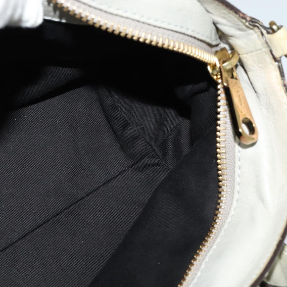 Chloe Etel Hand Bag Leather 2way Gray Gold 01 11 50 Auth fm4614