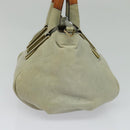 Chloe Etel Hand Bag Leather 2way Gray Gold 01 11 50 Auth fm4614-3