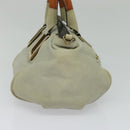 Chloe Etel Hand Bag Leather 2way Gray Gold 01 11 50 Auth fm4614-4