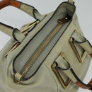 Chloe Etel Hand Bag Leather 2way Gray Gold 01 11 50 Auth fm4614-6