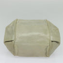 Chloe Etel Hand Bag Leather 2way Gray Gold 01 11 50 Auth fm4614-5