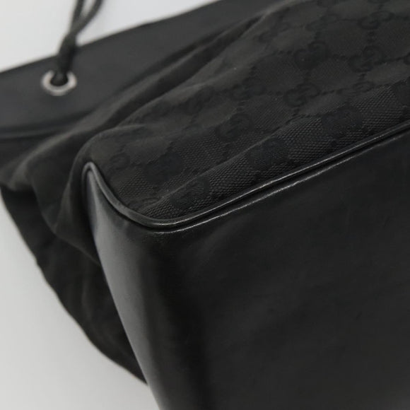 GUCCI GG Canvas Shoulder Bag Black 109141 Auth fm4617