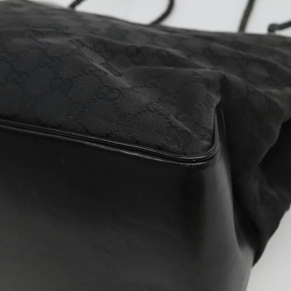 GUCCI GG Canvas Shoulder Bag Black 109141 Auth fm4617