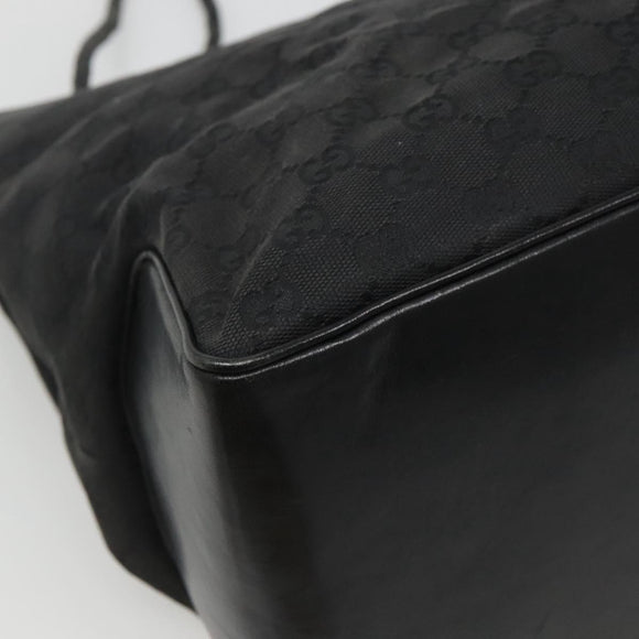 GUCCI GG Canvas Shoulder Bag Black 109141 Auth fm4617