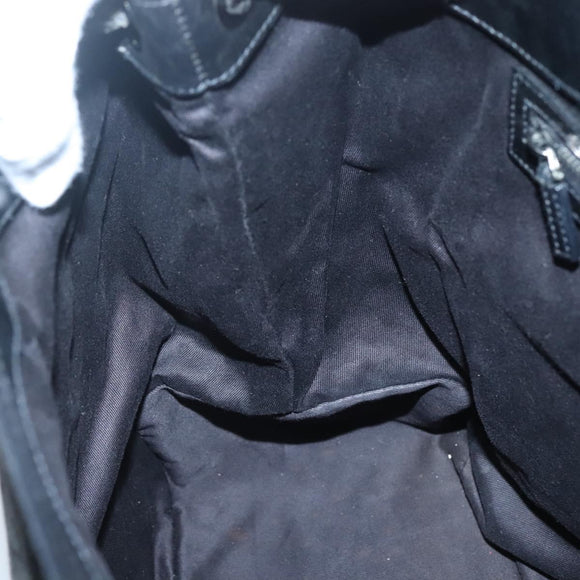 GUCCI GG Canvas Shoulder Bag Black 109141 Auth fm4617