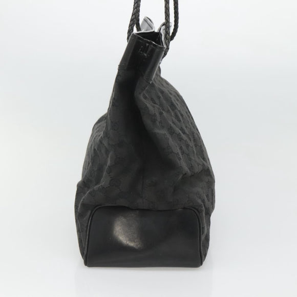 GUCCI GG Canvas Shoulder Bag Black 109141 Auth fm4617