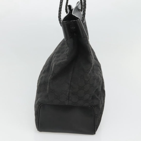 GUCCI GG Canvas Shoulder Bag Black 109141 Auth fm4617