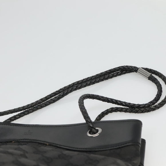 GUCCI GG Canvas Shoulder Bag Black 109141 Auth fm4617