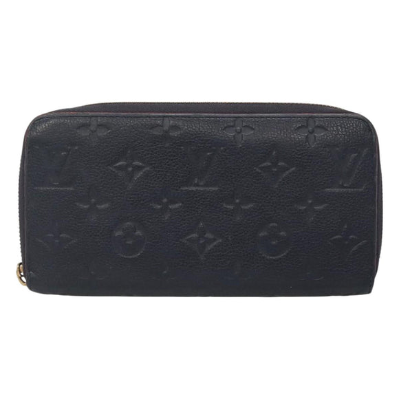 LOUIS VUITTON Empreinte Zippy Wallet Navy Marine Rouge M62121 LV Auth fm4618