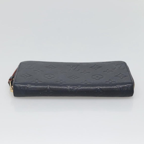LOUIS VUITTON Empreinte Zippy Wallet Navy Marine Rouge M62121 LV Auth fm4618