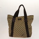 GUCCI GG Canvas Sherry Line Hand Bag 3Set Beige Black Red Auth fm4630-2