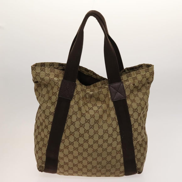 GUCCI GG Canvas Sherry Line Hand Bag 3Set Beige Black Red Auth fm4630