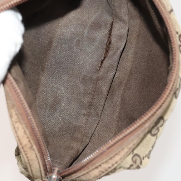 GUCCI GG Canvas Pouch Web Sherry Line Hand Bag 3Set Beige Red Auth fm4632