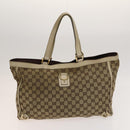 GUCCI GG Canvas Pouch Web Sherry Line Hand Bag 3Set Beige Red Auth fm4632-2