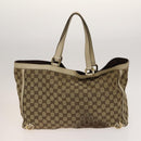 GUCCI GG Canvas Pouch Web Sherry Line Hand Bag 3Set Beige Red Auth fm4632-3