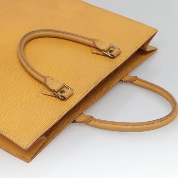 LOUIS VUITTON Epi Sac Plat Hand Bag Yellow M52079 LV Auth fm4639