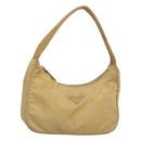 PRADA Accessory Pouch Nylon Beige Auth fm4643-1