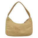 PRADA Accessory Pouch Nylon Beige Auth fm4643-2