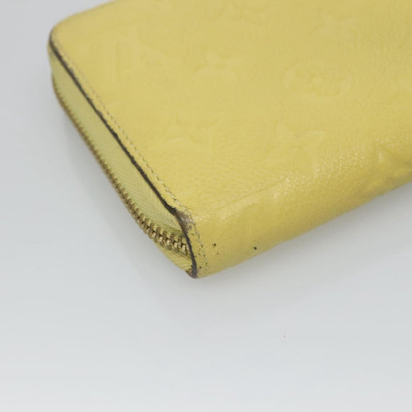 LOUIS VUITTON Monogram Empreinte Zippy Wallet Citrin M60572 LV Auth fm4645