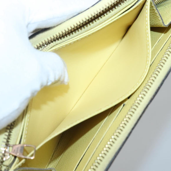 LOUIS VUITTON Monogram Empreinte Zippy Wallet Citrin M60572 LV Auth fm4645