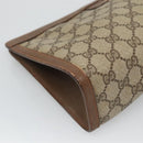 GUCCI GG Supreme Web Sherry Line Clutch Bag PVC Beige Red 89 01 033 Auth fm4647-16