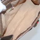 GUCCI GG Supreme Web Sherry Line Clutch Bag PVC Beige Red 89 01 033 Auth fm4647-10